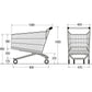 Standard Shopping Trolley - 210 L with Lock